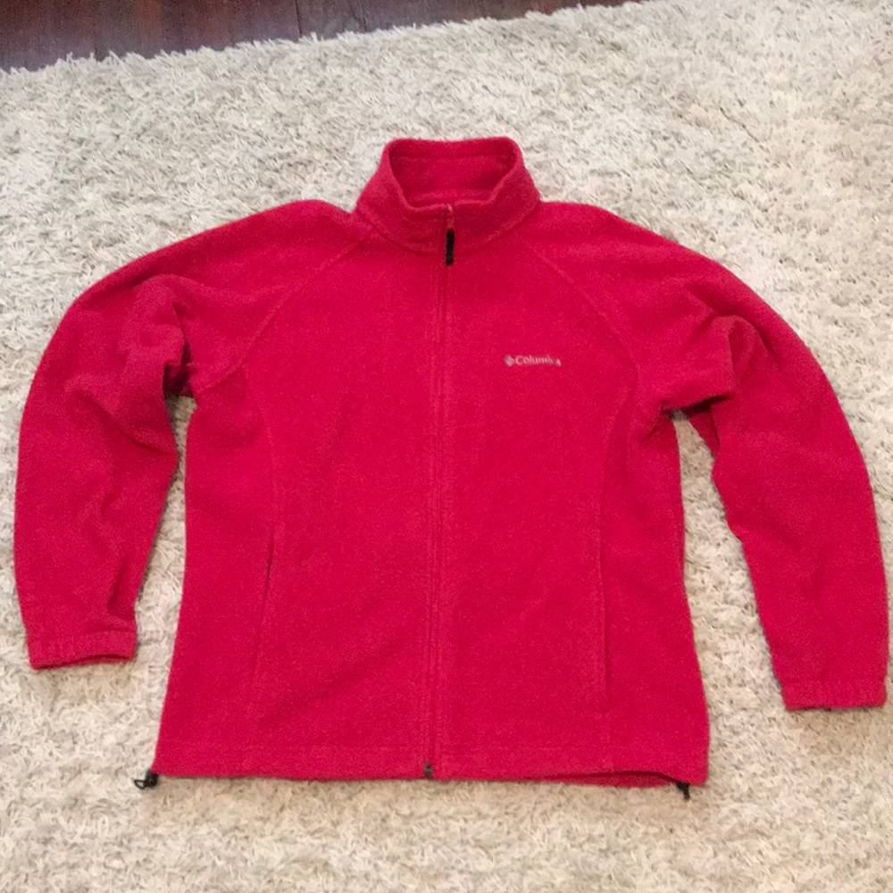 Women’s Pink Columbia Zip Up Fleece! Worn 2x